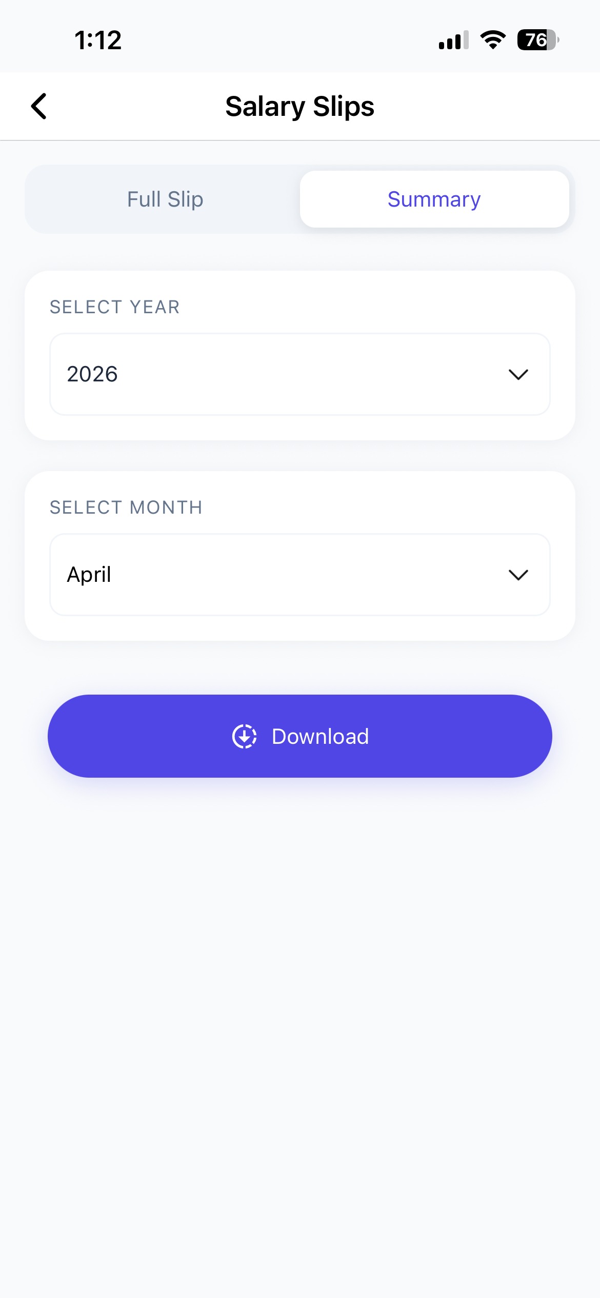HR Fusions Mobile App Dashboard